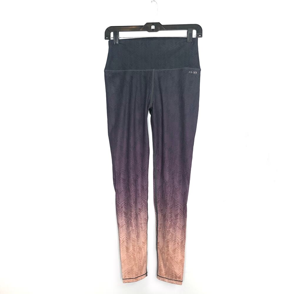 AR-33 High Waisted Patterned Ombre 25" Legging Athletic Workout Medium